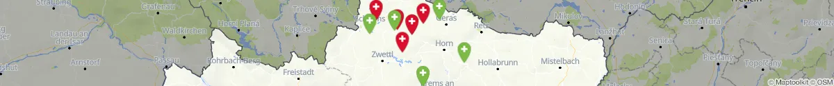 Kartenansicht für Apotheken-Notdienste in der Nähe von Thaya (Waidhofen an der Thaya, Niederösterreich)